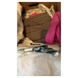 Box of Fabric Remnants & Sample Swatches