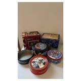 6 Decorative Cookie & Holiday Tins