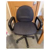 Navy Blue Fabric Swivel Rolling Office Desk Chair