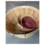 Wood Bushel Basket & Storage Containers