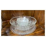 3-Piece Starburst Pressed Glass Set