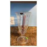 24% Lead Crystal Pedestal Vase