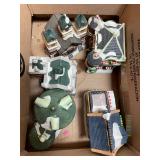 5 Ceramic Christmas Village Buildings