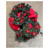 Pre-Lit Christmas Wreaths & Greenery