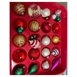 Christmas Ornament Storage Box & Ornaments