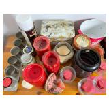 Large Candle & Candle Holder Lot