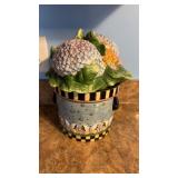 Sakura Debbie Mumm Hydrangea Cookie Jar