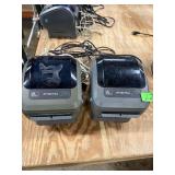 2 Zebra ZP500 Plus Thermal Label Printers