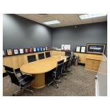 Conference Table, 8 Focus Chairs & Credenza
