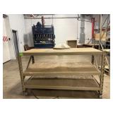 Mobile Steel Workbench, 3 Levels w/ Casters