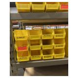 12 Uline Yellow Stackable Bins 15 x 5-1/2 x 5