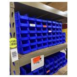 24 Uline Blue Stackable Bins 7-1/2 x 4 x 3