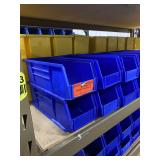 12 Uline Blue Stackable Bins 15 x 5-1/2 x 5