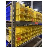12 Uline Yellow Stackable Bins 15 x 5-1/2 x 5