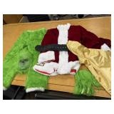 Grinch Dressed as Santa Costume w/ Bag