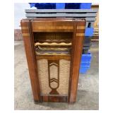 Art Deco Radio Cabinet Wine Bottle Rack