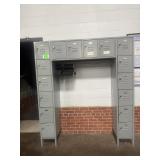 Penco 16-Door Locker System w/Garment Rod