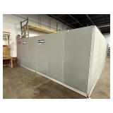 16-Panel Modular Office Wall System w/ Glass