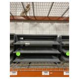 Pair of 35' Angled Steel Parts Bin Racks