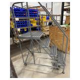 Uline 4-Step Rolling Ladder, 800 lb Capacity