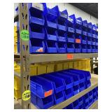 12 Uline Blue Stackable Bins 15 x 5-1/2 x 5