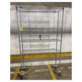 Central 48' Rolling Wire Shelving, 4 Levels