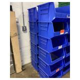 3 Uline Blue Stack Bins 18 x 16-1/2 x 11