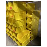 6 Uline Yellow Stack Bins 18 x 8 x 9