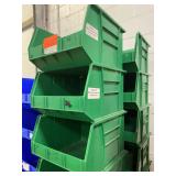 3 Uline Green Stack Bins 18 x 16-1/2 x 11