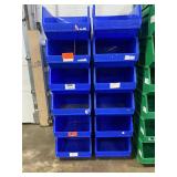 3 Uline Blue Stack Bins 18 x 16-1/2 x 11