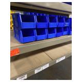 12 Uline Blue Stackable Bins 11 x 5-1/2 x 5