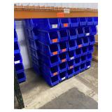 6 Uline S-14454 Blue Stack Bins 18 x 8 x 9