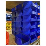 12 Uline Blue Stackable Bins 5-1/2 x 4 x 3