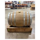 Small Oak Aging Barrel w/ Wood Cradle