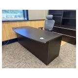 Cherryman Verde 72' Bowfront Desk & Hyken Chair