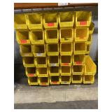 6 Uline Yellow Stack Bins 18 x 8 x 9