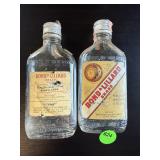 (2) Vintage Bond & Lillard Whiskey Bottles