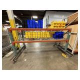 96' Mobile Teardrop Rack w/ Casters, 2 Levels