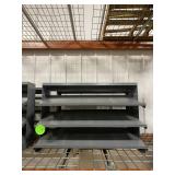 Pair of 35' Angled Steel Parts Bin Racks