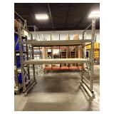 72' Mobile Boltless Shelving, 2 Levels w/ casters