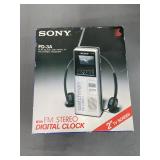 Sony FD-3A Watchman FM Stereo Clock Radio