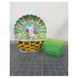 Easter Bunny Basket & Plastic Baskets