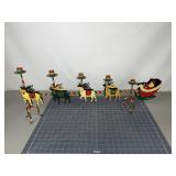 Husna Imports Santa Reindeer Candelabra