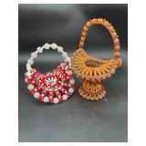 Beaded Safety Pin Baskets - 2