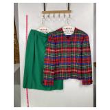 Pendleton Wool Plaid Jacket & Skirt Size 10