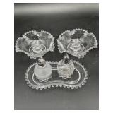 Candlewick Salt & Pepper & 2 Candleholders