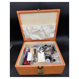 Vintage Sewing Notions Case w/ Kenmore Parts