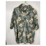 Cherokee Waikiki Green Floral Shirt L
