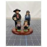 4 Hand-Painted Folk Costume Figurines