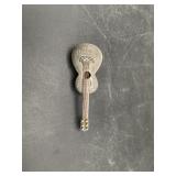 HD Mexico 925 Sterling Guitar Brooch